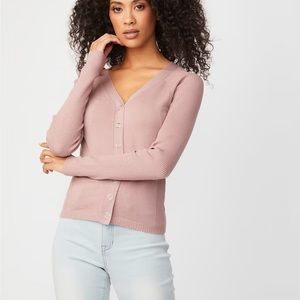 Guess button fitted cardigan shirt